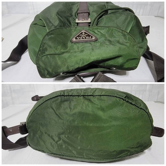 Authentic PRADA Tessuto Backpack Nylon Army Green - Picture 12 of 14